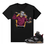 Bordeaux 6s Jordan Sneaker Tees Shirts Black Jason Cop