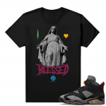 Bordeaux 6s Jordan Sneaker Tees Shirts Black Marcello Gior Blessed