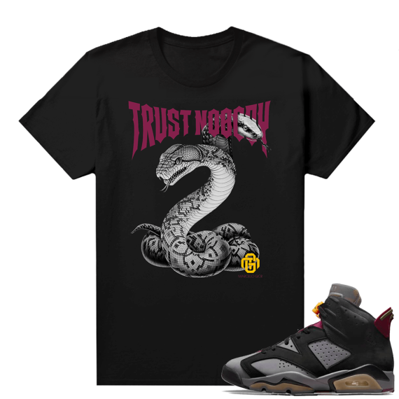 Bordeaux 6s Jordan Sneaker Tees Shirts Black Marcello Gior Trust Nobody