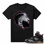 Bordeaux 6s Jordan Sneaker Tees Shirts Black Prolific