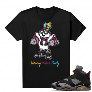 Bordeaux 6s Jordan Sneaker Tees Shirts Black Serving Haters Daily