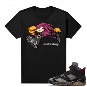 Bordeaux 6s Jordan Sneaker Tees Shirts Black Snkrboy x Knuckles