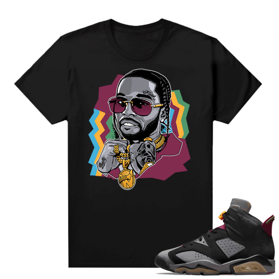 Bordeaux 6s Jordan Sneaker Tees Shirts Black The Woo