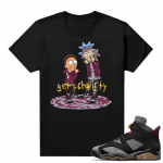 Bordeaux 6s matching shirt Jordan 6 retro Black tee Get Schwifty