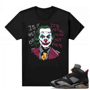 Bordeaux 6s matching shirt Jordan 6 retro Black tee Joker