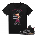 Bordeaux 6s matching shirt Jordan 6 retro Black tee Just a Kid