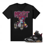 Bordeaux 6s matching shirt Jordan 6 retro Black tee Misfit Voodoo Bear