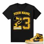 Custom T shirts Black Pollen 1s 23 Sole