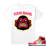 Custom T shirts Fusion Red 1s Ape Gang