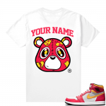 Custom T shirts Fusion Red 1s Bear