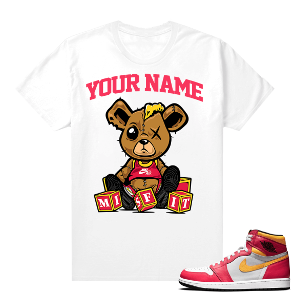 Custom T shirts Fusion Red 1s Teddy