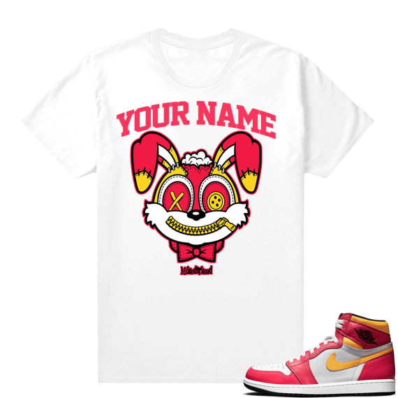 Custom T shirts Fusion Red 1s Bunny