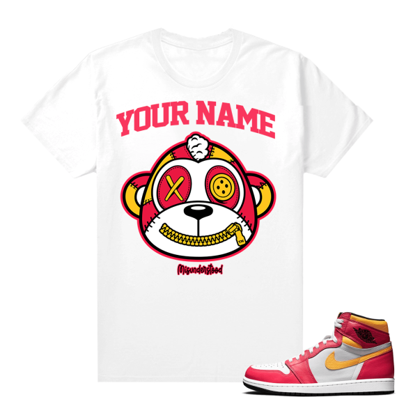 Custom T shirts Fusion Red 1s Monkey