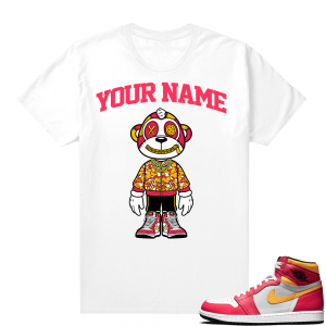 Custom T shirts Fusion Red 1s Monkey Toon