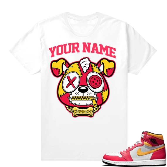 Custom T shirts Fusion Red 1s Puppy