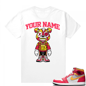 Custom T shirts Fusion Red 1s Puppy Toon