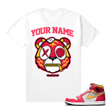 Custom T shirts Fusion Red 1s Tiger