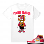 Custom T shirts Fusion Red 1s Tiger Toon