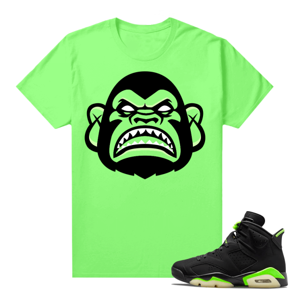 Electric Green 6s sneaker tees shirts APES