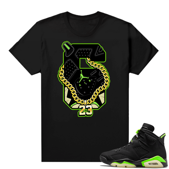 Electric Green 6s sneaker tees shirts Big 6