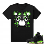 Electric Green 6s sneaker tees shirts Black Bear