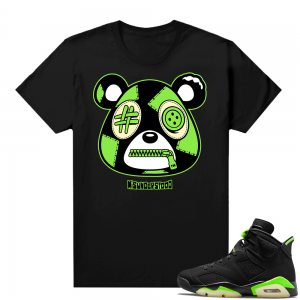 Electric Green 6s sneaker tees shirts Black Bear