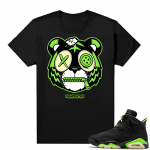 Electric Green 6s sneaker tees shirts Black Tiger