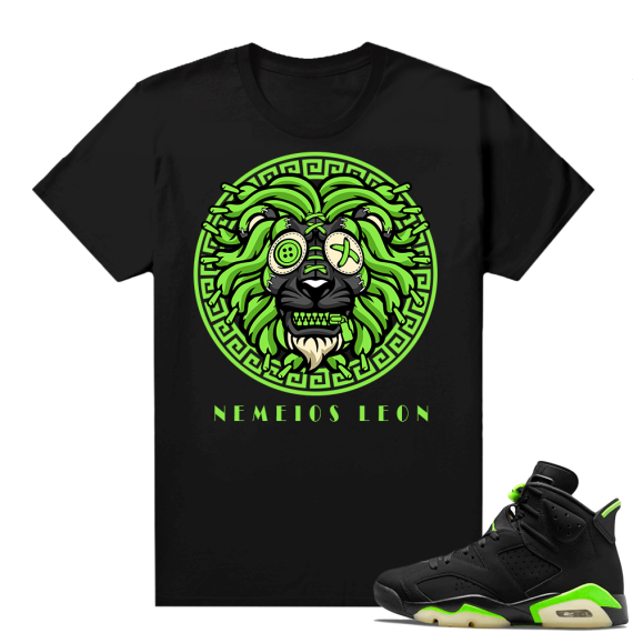 Electric Green 6s sneaker tees shirts Black NEMEIOS LEON