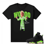 Electric Green 6s sneaker tees shirts Black Ric Flair Woo