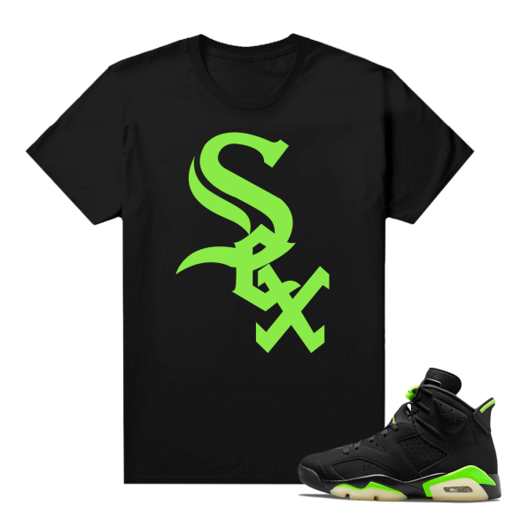 Electric Green 6s sneaker tees shirts Black Sex