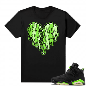 Electric Green 6s sneaker tees shirts Broken Heart Drip