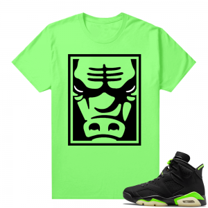 Electric Green 6s sneaker tees shirts Bullish