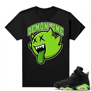 Electric Green 6s sneaker tees shirts Demon Time V2