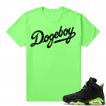 Electric Green 6s sneaker tees shirts Dogeboy