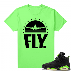 Electric Green 6s sneaker tees shirts FLY