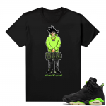 Electric Green 6s sneaker tees shirts Goku Master the Hustle