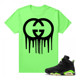 Electric Green 6s sneaker tees shirts Gucci Drip