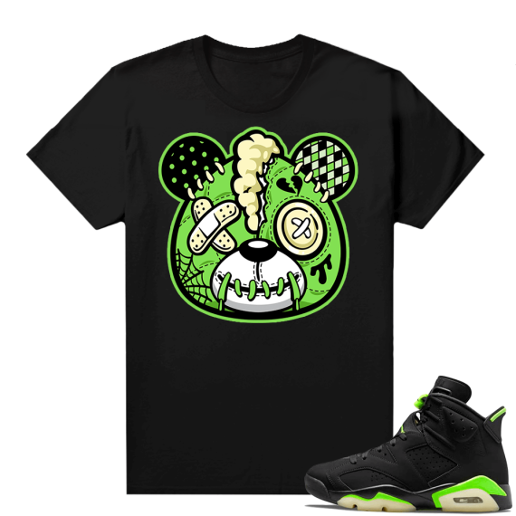 Electric Green 6s sneaker tees shirts Heart Break Bear