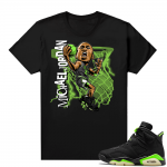 Electric Green 6s sneaker tees shirts MJ Layup toon