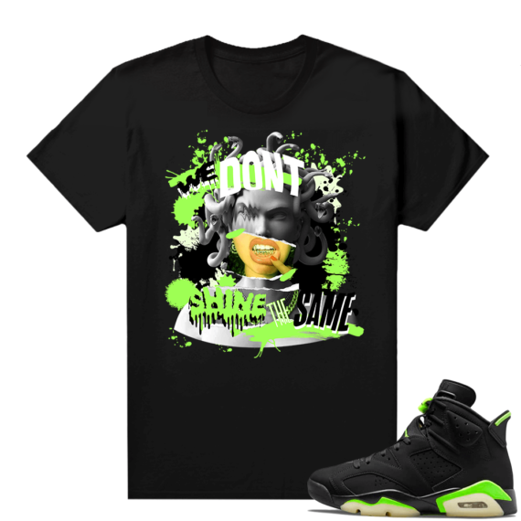 Electric Green 6s sneaker tees shirts Medusa