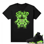 Electric Green 6s sneaker tees shirts Medusa Stoned