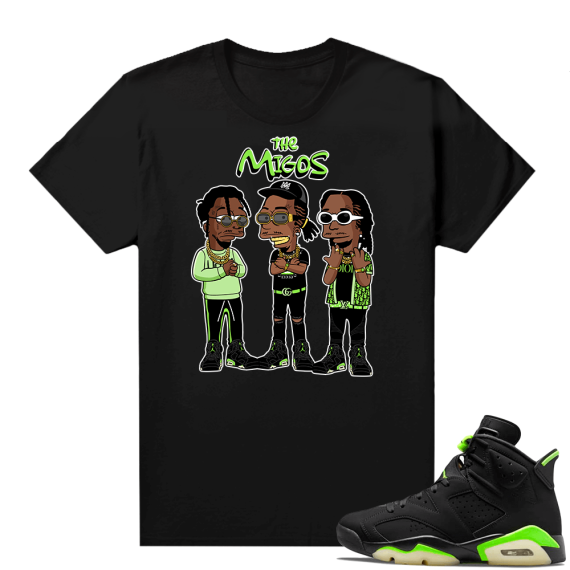 Electric Green 6s sneaker tees shirts Migos Culture 3