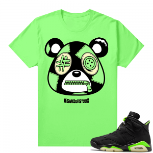 Electric Green 6s sneaker tees shirts Bear