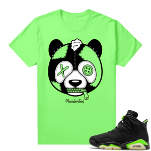 Electric Green 6s sneaker tees shirts Pandy