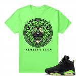 Electric Green 6s sneaker tees shirts NEMEIOS LEON