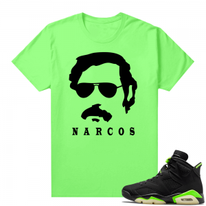 Electric Green 6s sneaker tees shirts Narcos