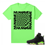 Electric Green 6s sneaker tees shirts Nuwave Checkered Warp