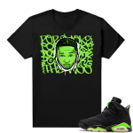 Electric Green 6s sneaker tees shirts Pop Smoke Street Art