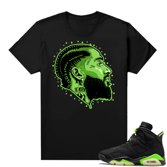 Electric Green 6s sneaker tees shirts Prolific