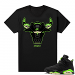 Electric Green 6s sneaker tees shirts Rare air Bull